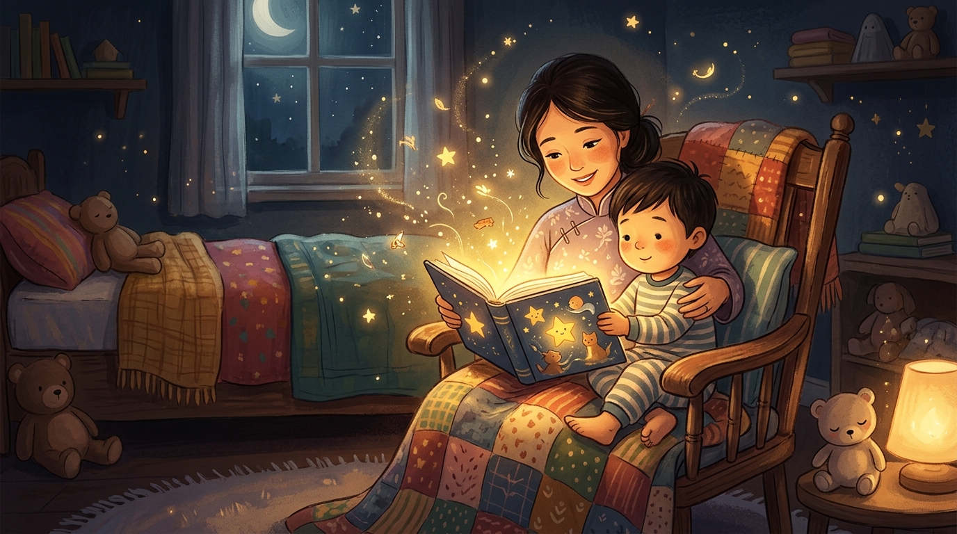 Mẹ đọc truyện cho bé