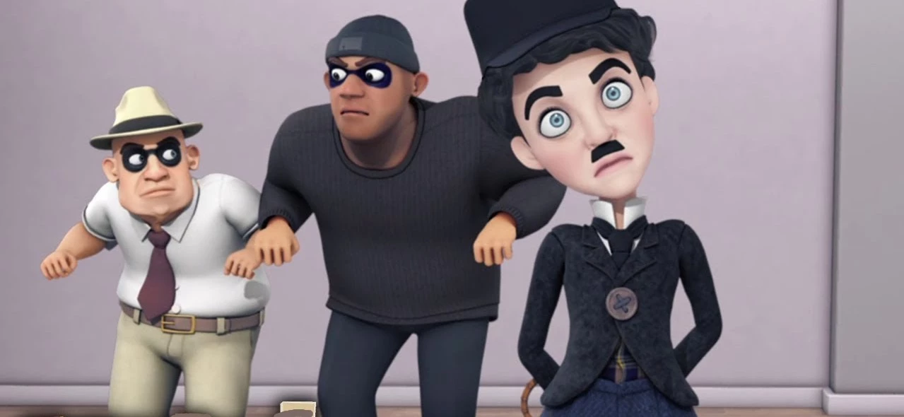 Chaplin đấu trí với tên cướp