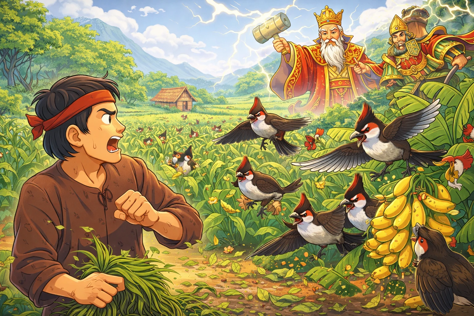 Sự tích chim chào mào đuôi đỏ