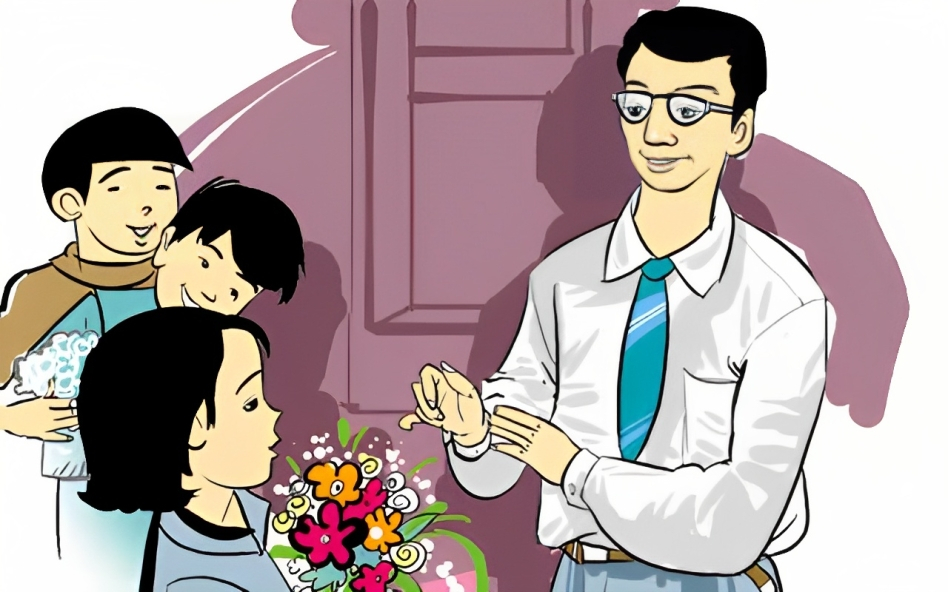 Thầy giáo dạy vẽ